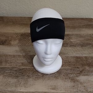 Nike Black Headband with White Logo